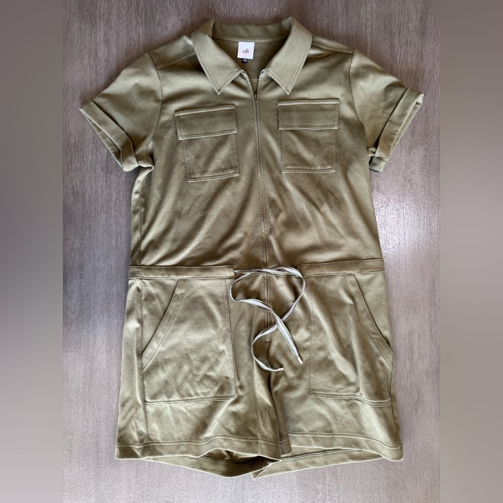 CAbi Olive Green Squad Romper Jumpsuit Onesie L - Picture 4 of 13
